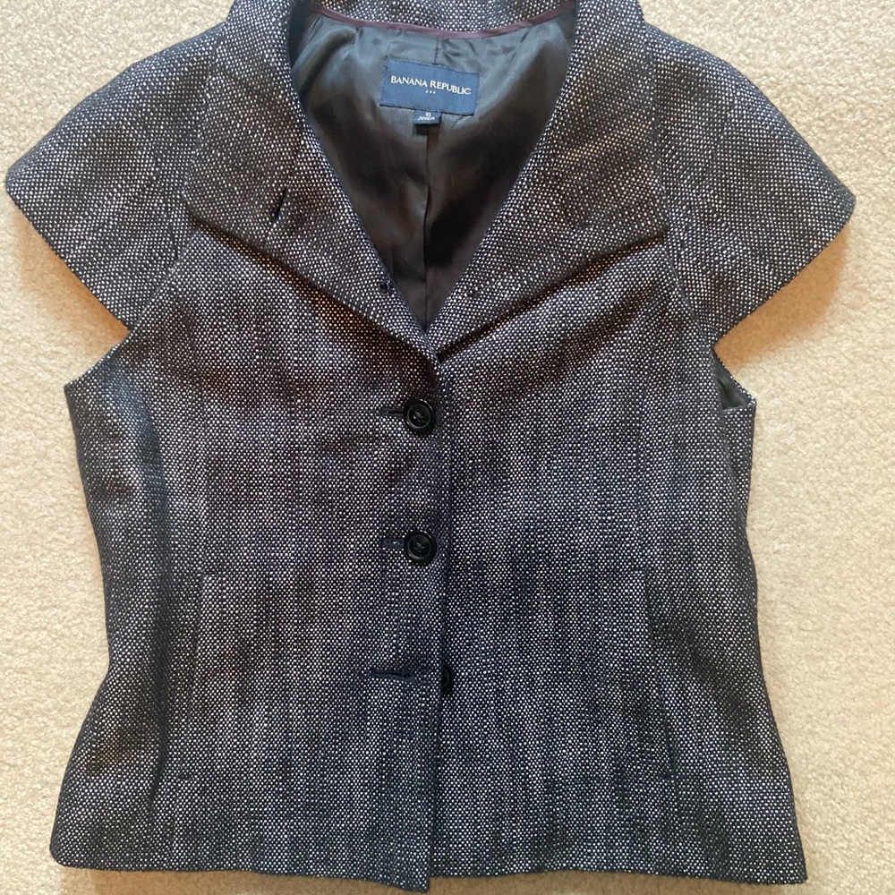 Banana Republic Women's Blue Tweed Blazer